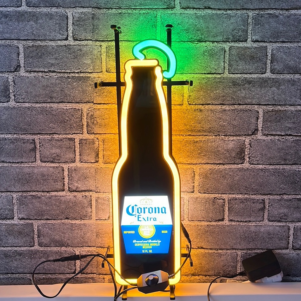 Rare Corona LED Beer Bottle Sign - Authentic Promo Bar Decor | Man Cave Light